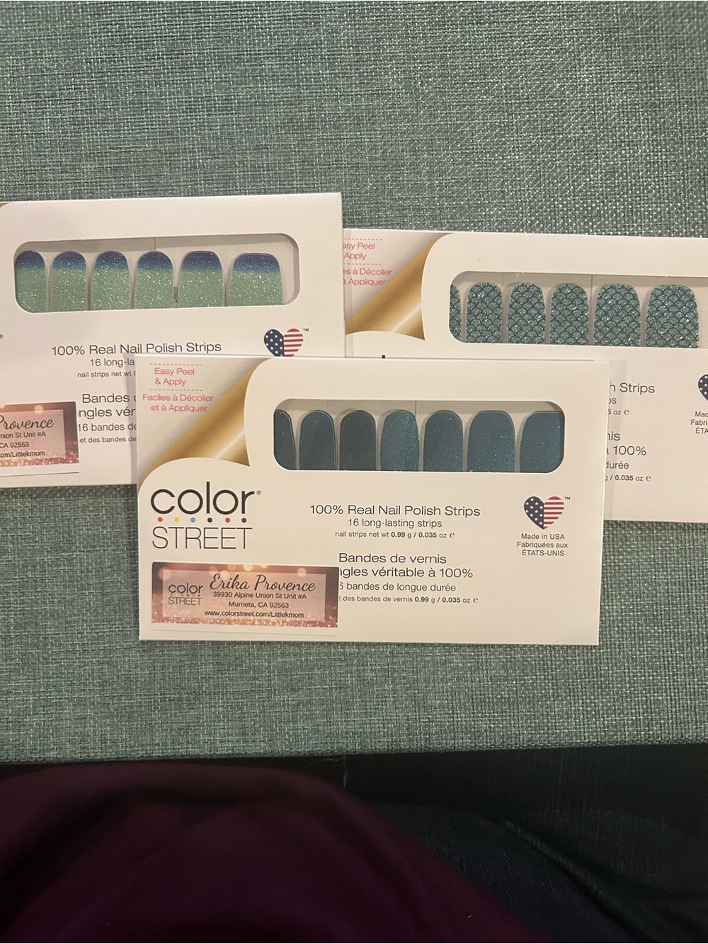 Brand new, factory-sealed Color Street 100% real nail polish strips. 🩵🧜‍♀️✨